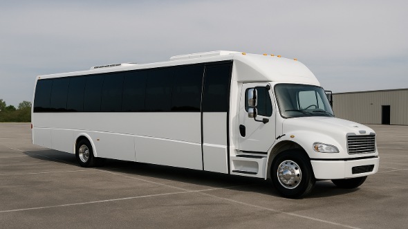 Exterior of 10-50 Passenger Party Buses in San Jacinto