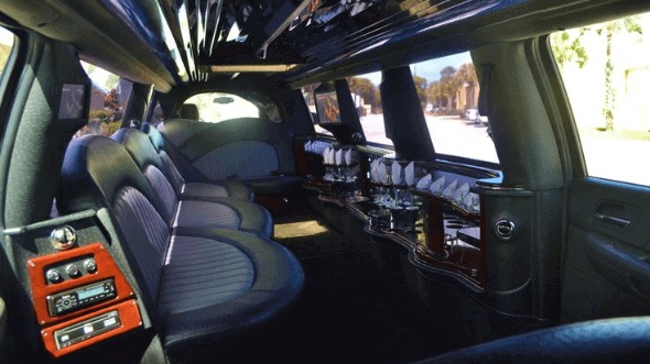 Interior of Chrysler 300 Limo in Brockton