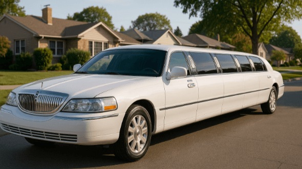 Exterior of Chrysler 300 Limo in Richmond