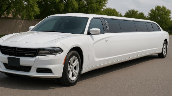 Exterior of Dodge Charger Limo in Utica