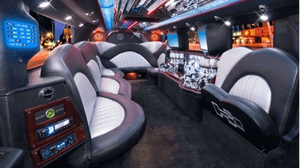 Interior of Hummer Limo in Pompano Beach