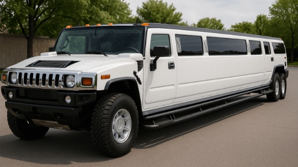 Exterior of Hummer Limo in Richmond