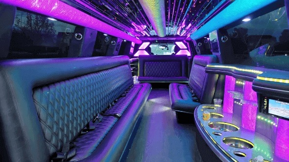 Interior of Lincoln MKT Limo in Oak Lawn