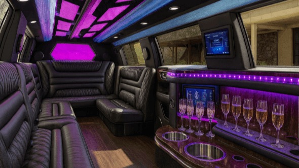 Interior of Yukon Limo in Compton